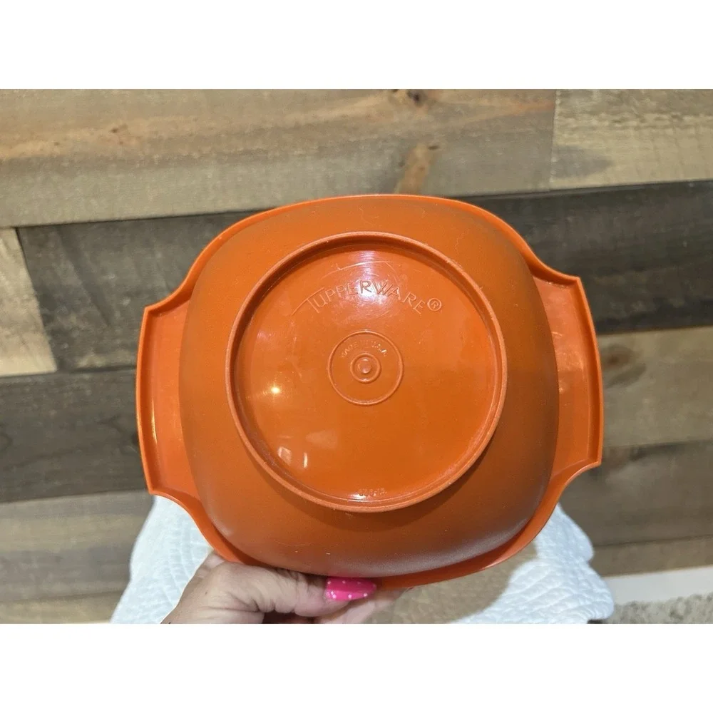 VTG Tupperware Servalier‎ Bowl SET Harvest Yellow Burnt Orange Green